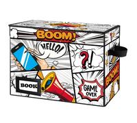 YNSZAS Collapsible Comic Book Box, 15.8" x 7.8" x 11.8", Holds 160-180 Books, Heavy Duty Bin Container Holder Shelf