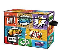 YNSZAS Collection Comic Storage Box, 15.8" X 7.8" X 11.8", Collapsible Short Box, Holds 160-180 Comics, Heavy Duty Protector Bin Container Holder Shelf (Colorful)