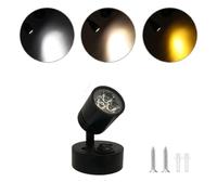 YNTOXIN 12V LED Reading Light for Motorhome Caravan Boat Lamp - RV Van Interior Lights Spot Light with Switch Low Power Consumption Short Black 3000K