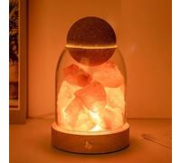 YNTOXIN Natural Crystal Stone Night Light Bedroom Decor Sleep Relax Healing Crystal Aroma Stone Diffuser Lamp USB Port 3 Colours Nightlight 1 Set Orange