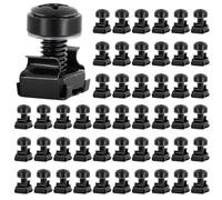 Ynusgeyx 100Pc M6x16mm Computer Rack Mount Cage Screws and Nuts & Washers for Rack Mount Server Cabinet,Rack Mount Cage Nut