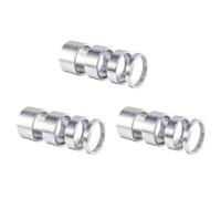 Ynusgeyx 12Pcs 5/10/15/20mm Aluminum Alloy Headset Stem Spacer MTB 28.6mm Fork Washer Cap for Road Bike Cycling,Silver