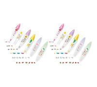 Ynusgeyx 12PCS DIY Cute Animals Press Type Decorative Pen, Cute Animals Lace Correction Tape Decorative Tape Pen