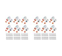 Ynusgeyx 144 PCS Deutsch DTP Connector Kit 4 Pin Automotive Waterproof Connectors 12 Sets with Size 12 Stamped Contacts Gauge