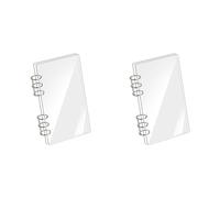 Ynusgeyx 2X A6 Binder 6-Ring Clear Acrylic Binder Notebook Cover A6 Planner Budget Binder Loose Leaf Folders Supplies