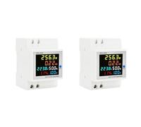 Ynusgeyx 2X Digital Single Phase Meter Tester Power Usage Monitor AC110V 40V-300V100A Frequency Power Factor Meter