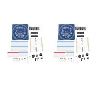 Ynusgeyx 2X DIY Rotating Electronic Clock Kit Electronic Circuit Basic Experimental Kit LED Display Alarm Clock DIY Parts
