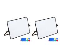 Ynusgeyx 2X Dry Erase White Board with Stand Erasable Whiteboard with Support School Presentation Board Desk Stable A4 Size