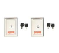 Ynusgeyx 2X Garage Door Opener, Electric Door Roll Switch Lock Box, Mounted Concealed Button Switch B