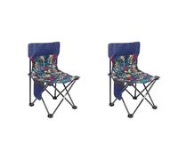 Ynusgeyx 2X Leaf Pattern Small Outdoor Folding Chair, Camping Picnic Chair, Ultra-Light Portable Artist Sketching Chair