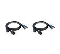 Ynusgeyx 2X MCIO 8i to 2 X SFF 8643 Cable PCIE Gen5 MCIO 8X to Mini SAS HD SFF 8643 High Speed Cable for Server Data Center 0.5M
