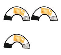 Ynusgeyx 3X Elizabethan Dog Cat Pet Wound Healing Cone E- Collar White with Black