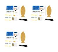 Ynusgeyx 3X Welding Practice Kit, Electromagnetic Swing Welding Kit Leaf Shape Pendulum Needle with LED Light Kit,for Decoration
