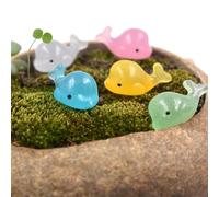 Ynxee 20 Pcs Luminous Mini Whale Glow in The Dark for Outdoor Garden Decoration Accessories, Mix Color