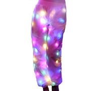 YNYW Mens Womens Unisex Flash Led Light Jacket Vest Trouser For Evening Festival Xmas Christmas Fancy Outdoor Party Costume, Trouser, XL