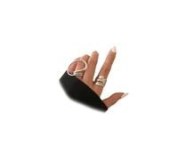 YNZGYBY 2Pcs Chunky Gold Geometric Statement Knuckle Rings Set Adjustable Irregular Open Thumb Ring Vintage Two Finger Joint Midi Jewelry Metal Accessories for Women, Zinc, No Gemstone