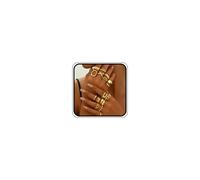 YNZGYBY Chunky Gold Stacking Midi Rings Set for Women Dainty Non Tarnish Stackable Dome Joint Statement Knuckle Ring Trendy Stacked Geometric Finger Jewelry Pack