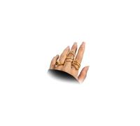YNZGYBY Silver Chunky Stack Knuckle Rings Set for Women Trendy Thick 14K Gold Stackable Twisted Geometric Statement Ring Pack Bold Stacking Jewelry Accessories