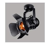 YNZUNMY Spot Lights Ceiling,Spot Lights,Spotlight Track Light Loft Industrial Spotlight Rail Light Black Track Lamp for Barn Door Clothes Store Shop Lighting Fixtures(Ceiling Type,Small Size)