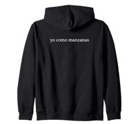 Yo Como Manzanas Funny Spanish Language Learning Dry Humor Zip Hoodie