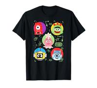 Yo Gabba Gabba! Colorful Friends with Doodles TV Show T-Shirt