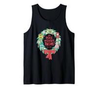 Yo Gabba Gabba! Peace On Earth Christmas Wreath Tank Top