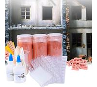 YO-HAPPY 1/16 Miniature Simulation Brick DIY Kit Sand Table Diorama Landscape Scenery
