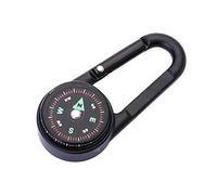 YO-HAPPY Camping Climbing Hiking 3-in-1 Compass Carabiner Thermometer Snap Hook Keychain