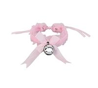 YO-HAPPY Lace Choker with Bell Kitten Sweet Cute Gothic Choker Detachable Cosplay Party Adjustable Jewelry Black Pink White