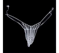 YO-HAPPY Sexy Bikini Rhinestone Underwear Belly Chain Crystal Thong Body Chain Jewelry