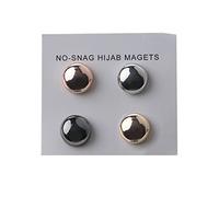 YO-HAPPY Strong Metal Plating Magnetic Hijab Clip Safe Hijab Brooch Luxury Accessory No Hole Pins Brooch Magnet for Muslim Scarf