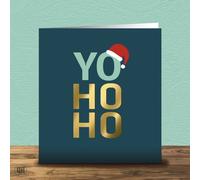 Yo Ho Ho Gold Foiled Christmas Card
