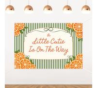YO PERREO SOLA 5x3ft Yellow Green Orange A Little Cutie is On The Way Baby Shower Backdrop Citrus Theme Party Background Sweet Orange Slice Decor Photo Booth
