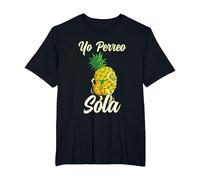 Yo Perreo Sola Funny Reggaeton Pineapple Perreando T-Shirt, Men's Big and Tall, Black, 5X Tall