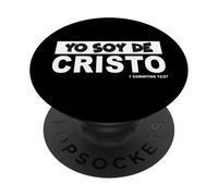 Yo Soy de Cristo, Christian Believer Faith God Religious PopSockets Adhesive PopGrip