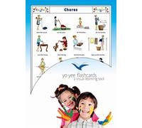 Yo-Yee Flashcards - Chores and Household Duties Flash Cards - English Vocabulary Picture Cards for Toddlers, Kids, Children and Adults