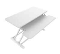 YO YO 80-S (Slim) Standing Desk Converter | For Healthier Lifestyle | Height Adjustable Desk Riser For A Single Monitor | Stand Up Desk Converter | Desk Risers | 80cm | White