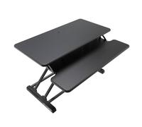 YO YO 80-S (Slim) Standing Desk Converter | For Healthier Lifestyle | Height Adjustable Desk Riser For A Single Monitor | Stand Up Desk Converter | Desk Risers | 80cm | Black