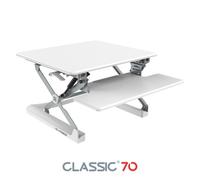 Yo-Yo DESK 70 Single Monitor Standing Desk Converter - White