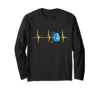 Yo-Yo Heartbeat EKG Pulse Yoyo Player Old Games Yoyo Lover Long Sleeve T-Shirt