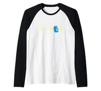 Yo-Yo Heartbeat EKG Pulse Yoyo Player Old Games Yoyo Lover Raglan Baseball Tee