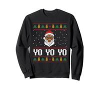 Yo Yo Yo Black Santas Matter African American Ugly Christmas Sweatshirt