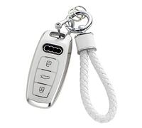 YO&YOYE for Audi Key Fob Cover with Keychain, Soft TPU Key Case Protection Fit for A3 A6 A7 A8 E-Tron S3 S6 RS6 S7 RS7 Q7 SQ7 Q8 SQ8