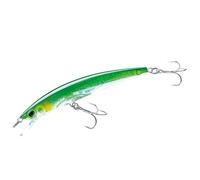Yo-Zuri Crystal 3D Minnow Sinking Lure, Green Silver, 5-1/4-Inch