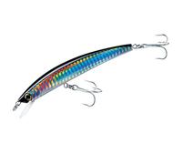 Yo-Zuri R1125-C4 Crystal Minnow Floating Diver Lure, Silver Black