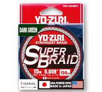 Yo-Zuri Super Braid 150 Yard Spool Dark Green 15LB