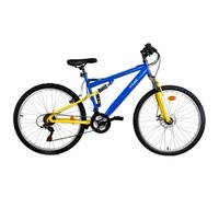 YOAC 84 Link Mountain Bike, 18 Speed - Blue/Yellow