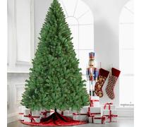 yoakaiax Artificial Christmas Tree Xmas Pine Tree with Solid Metal Legs Perfect for Indoor and Outdoor Holiday Decoration, Artificial Christmas Pine Tree Xmas Tree Christmas Holiday Pencil Tree 6FT