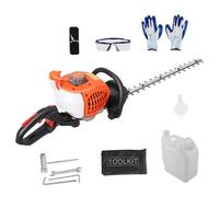 yoakaiax Cordless Hedge Trimmer Petrol Hedge Trimmer 2 Cycle 26CC Gas Powered Hedge Trimmer, Dual Sided Hedge Trimmer, 2-Stroke Brush Cutte, Ideal for Trimming Shrubs and Bushes Orange