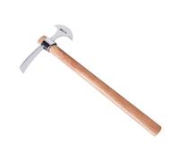 yoakaiax Gardening Pick Axes, Pickaxe Mattock Hoe with Wooden Handle, Stainless Steel Mattock with Sharp Pick and Cutting Edge for Breaking up Heavy Clay Soil, and Removal of Difficult Weeds C
